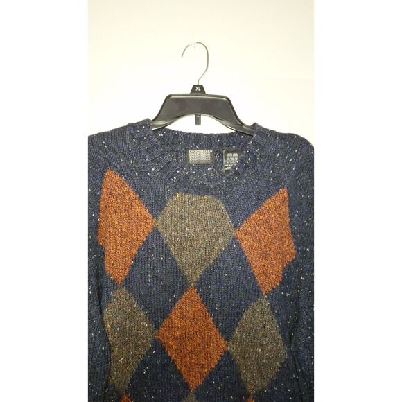 A KnightsBridge Men's Argyle Sweater Wool Blend Grandpacore Preppy Golf XL - Picture 7 of 9